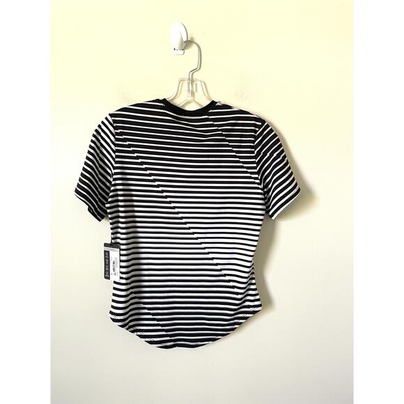 Tail Golf Striped Athletic Short Sleeve Top Short Black White Size Small NEW - Picture 2 of 7